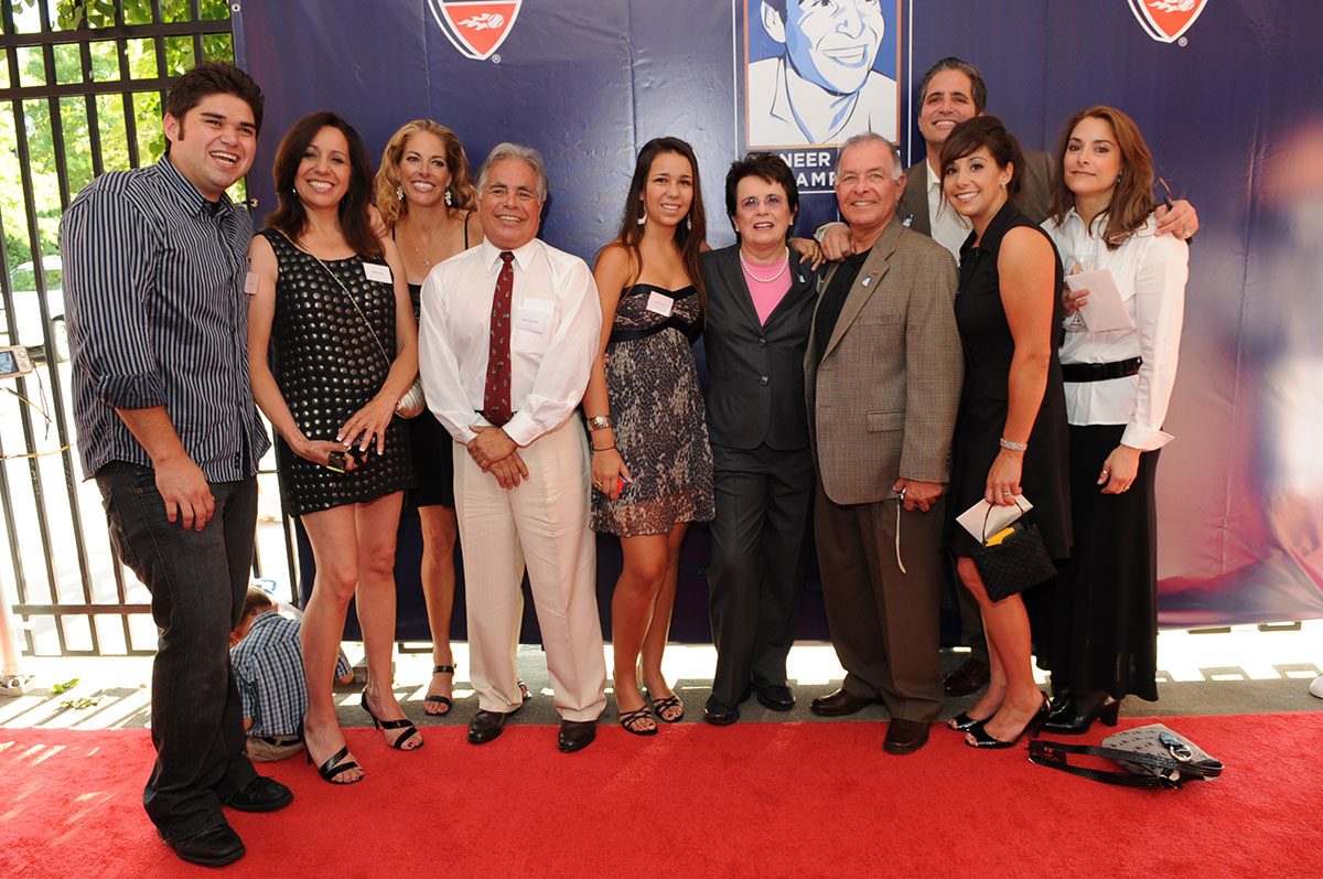Pancho's family with Billie Jean King